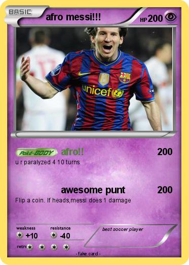 Pokemon afro messi!!!