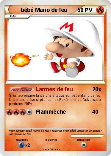 Pokemon bébé Mario de feu