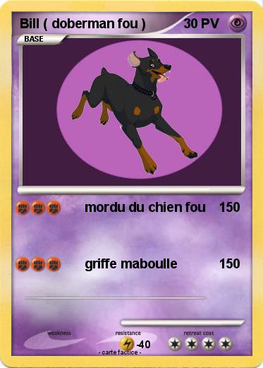 Pokemon Bill ( doberman fou )