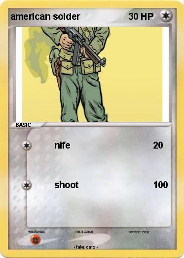 Pokemon american solder