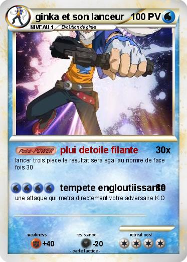 Pokemon ginka et son lanceur