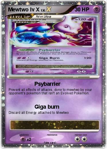 Pokemon Mewtwo lv X