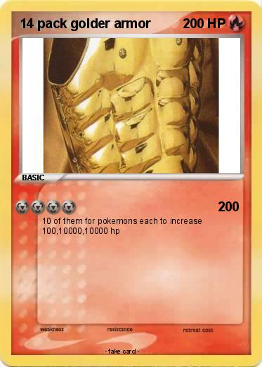 Pokemon 14 pack golder armor