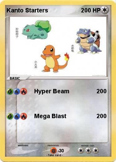 Pokemon Kanto Starters