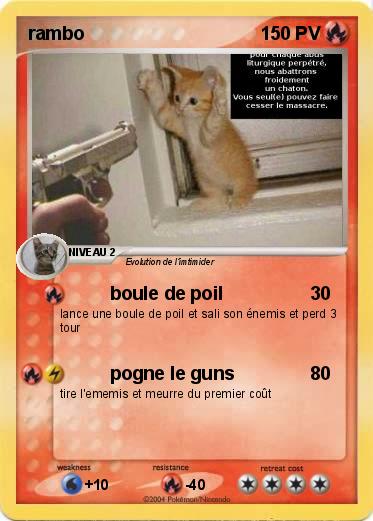 Pokémon rambo 49 49 - boule de poil - Ma carte Pokémon