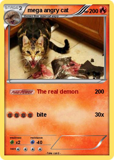 Pokemon mega angry cat
