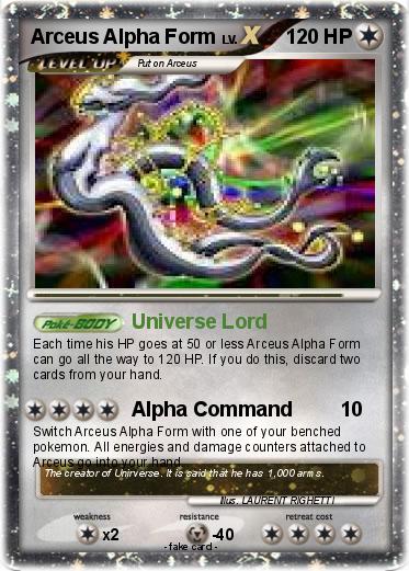 Pokemon Arceus Alpha Form