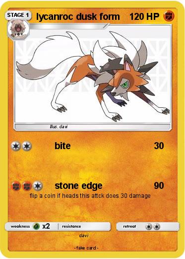 Pokemon lycanroc dusk form
