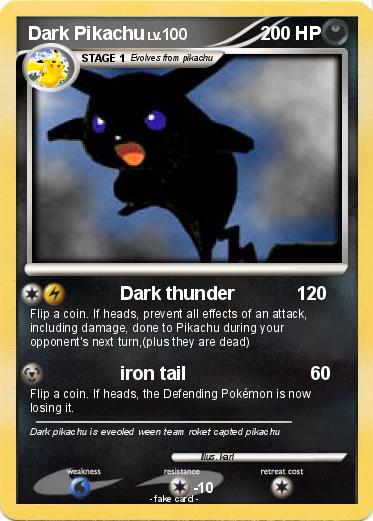 Pokemon Dark Pikachu