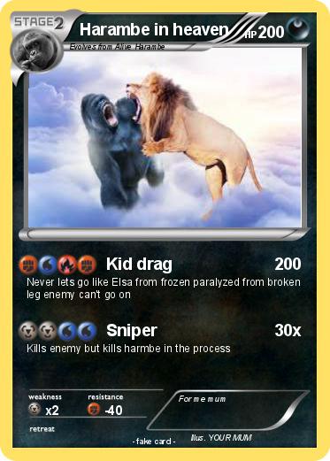 Pokemon Harambe in heaven