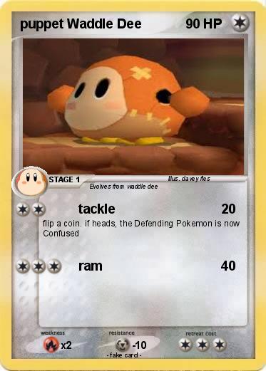 Pokemon puppet Waddle Dee