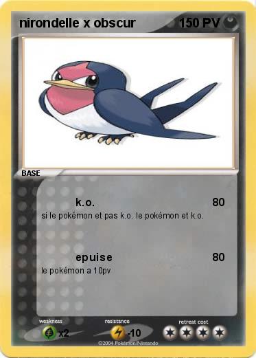 Pokemon nirondelle x obscur