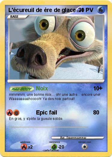 Pokemon L'écureuil de ère de glace