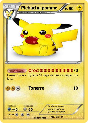 Pokemon Pichachu pomme