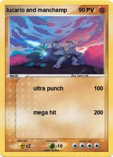 Pokemon lucario and manchamp