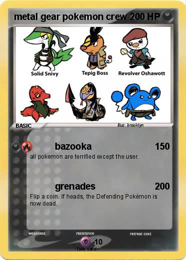 Pokemon metal gear pokemon crew