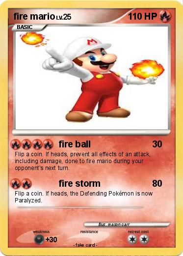 Pokemon fire mario