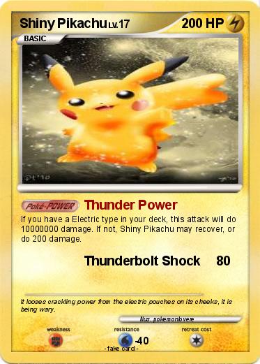 Pokemon Shiny Pikachu