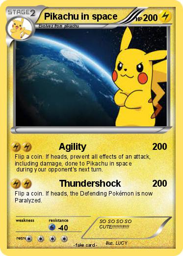 Pokemon Pikachu in space