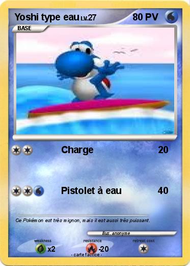 Pokemon Yoshi type eau