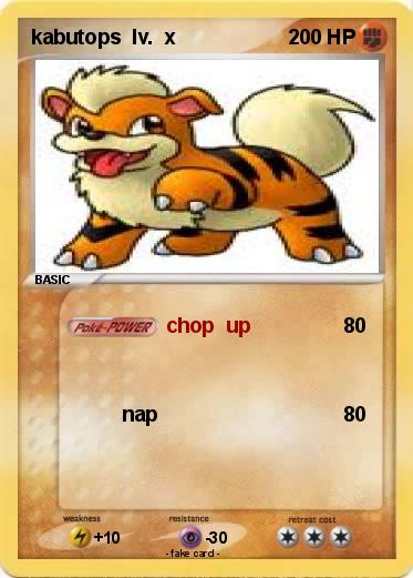 Pokemon kabutops  lv.  x
