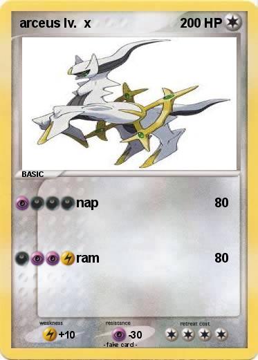 Pokemon arceus lv.  x
