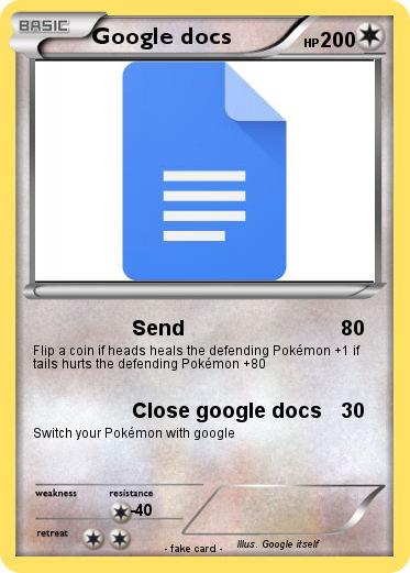 Pokemon Google docs
