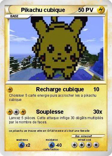 Pokemon Pikachu cubique