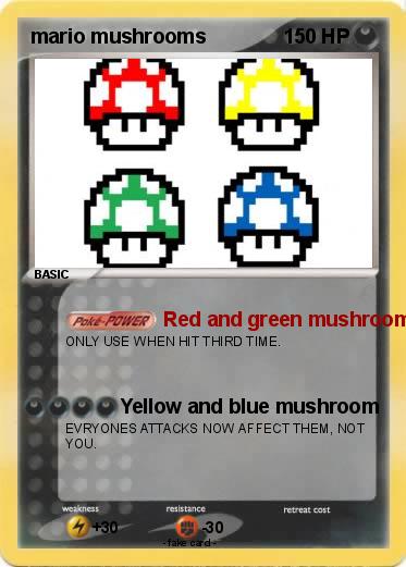 Pokemon mario mushrooms