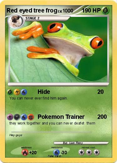 Pokemon Red eyed tree frog