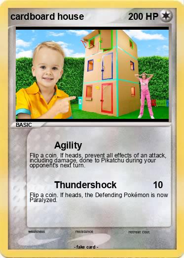 Pokemon cardboard house