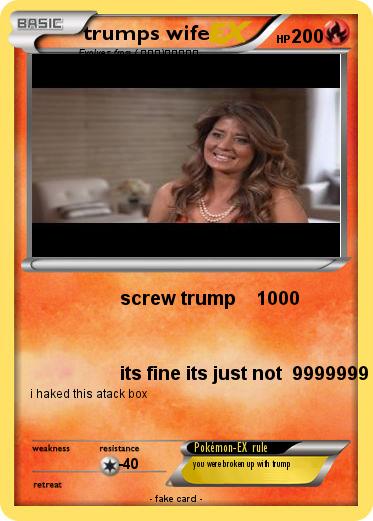 Pokemon trumps wife