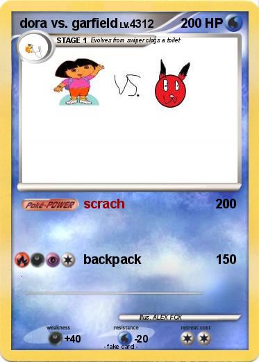 Pokemon dora vs. garfield