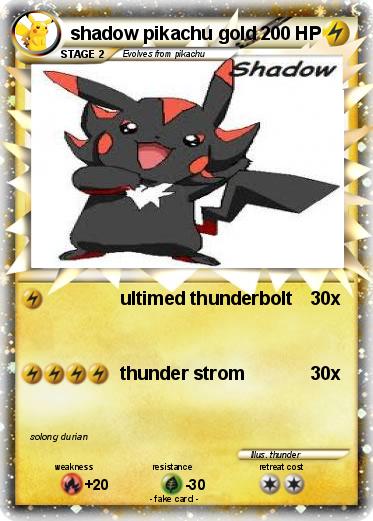 Pokemon shadow pikachu gold