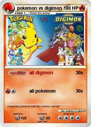 Pokemon pokemon vs digimon