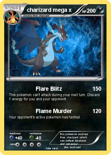 Pokemon charizard mega x