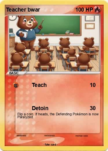 Pokemon Teacher bwar