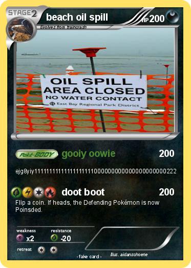 Pokemon beach oil spill