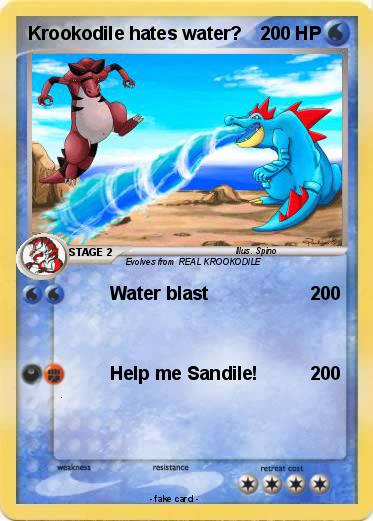 Pokemon Krookodile hates water?