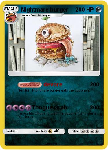Pokemon Nightmare burger