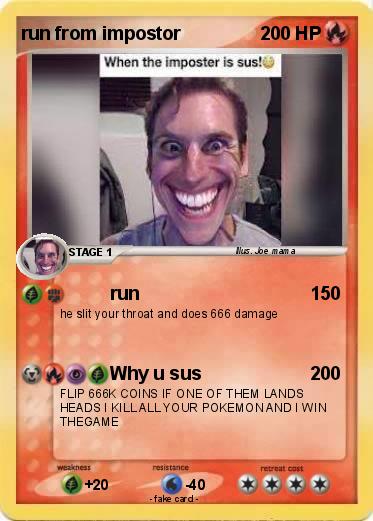 Pokemon run from impostor