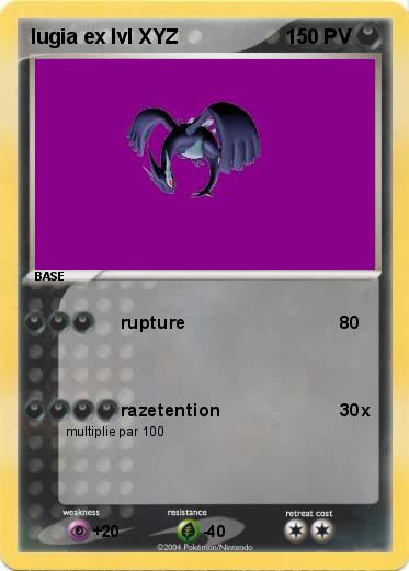 Pokemon lugia ex lvl XYZ
