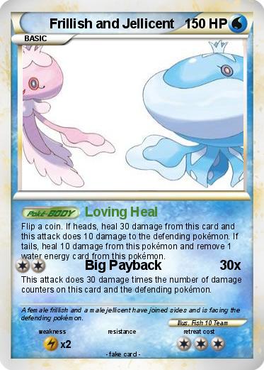Pokemon Frillish and Jellicent