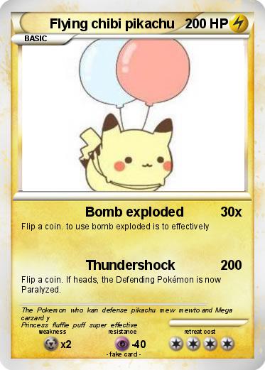 Pokemon Flying chibi pikachu