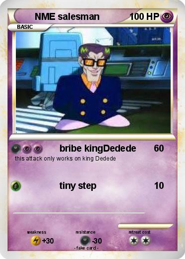 Pokemon NME salesman