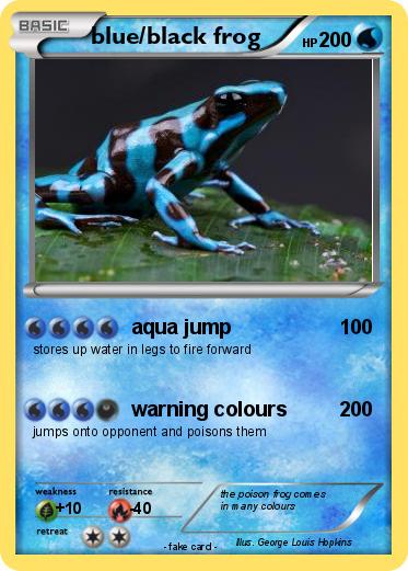 Pokemon blue/black frog