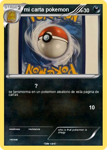 Pokemon mi carta pokemon