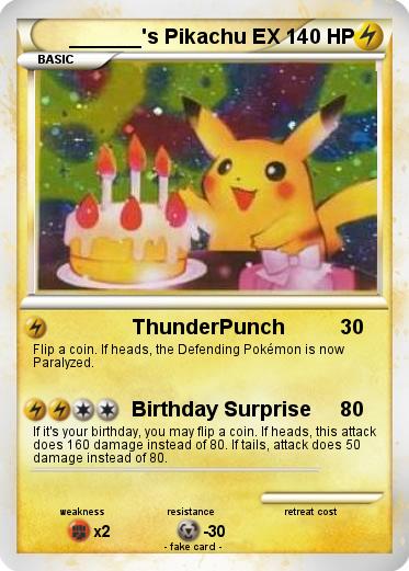 Pokemon ______'s Pikachu EX