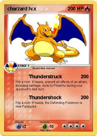 Pokemon charzard lv.x