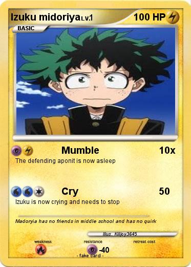 Pokemon Izuku midoriya